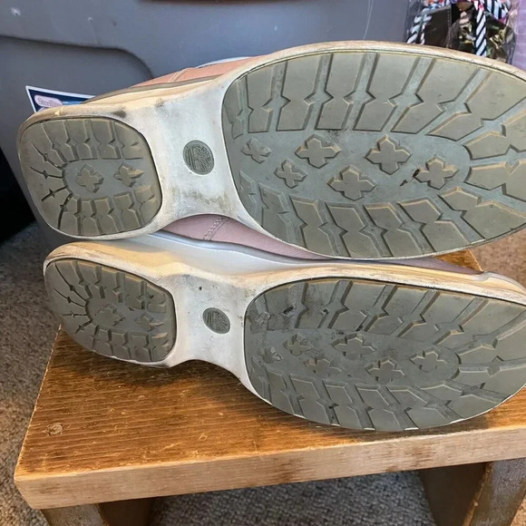 Timberland Hiking Field Boots Women 8.5 M Pink White Leather Barbiecore Mid Calf - Picture 4 of 11